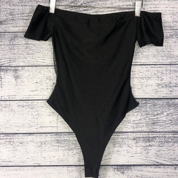 Forever 21 Off The Shoulder Mesh Bodysuit - Picture 3 of 4